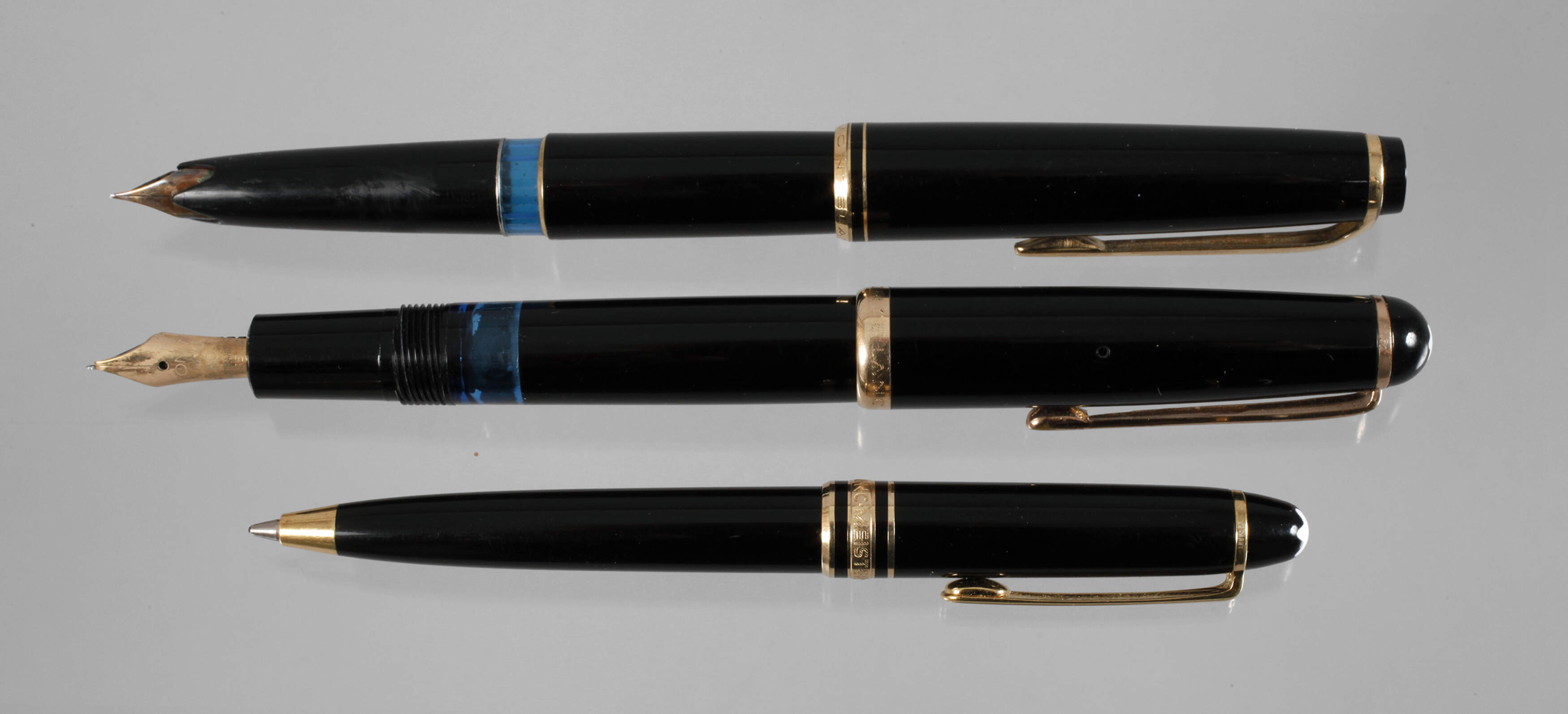 Drei Schreibgeräte Montblanc
