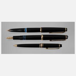 Drei Schreibgeräte Montblanc