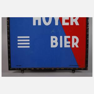 Emailleschild Haslinde Hoyer Bier