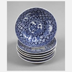 Sechs kleine Zierteller