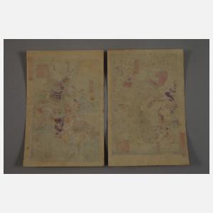 Zwei kleine Farbholzschnitte