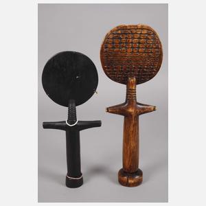 Zwei Fruchtbarkeitspuppen Akuaba