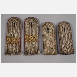 Vier Paar Schulterklappen 1. Weltkrieg