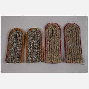 Vier Paar Schulterklappen 1. Weltkrieg