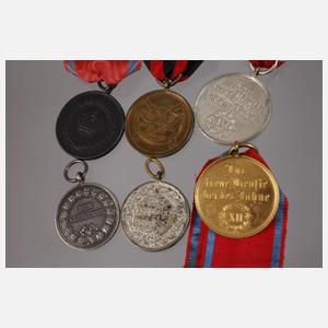 Sechs Medaillen Württemberg