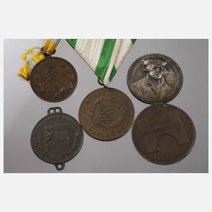 Konvolut Medaillen Sachsen und 3. Reich