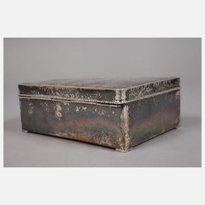 Abschiedsgeschenk Zigarrendose mit Widmung Silber