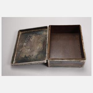 Abschiedsgeschenk Zigarrendose mit Widmung Silber