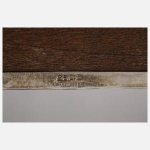 Abschiedsgeschenk Zigarrendose mit Widmung Silber