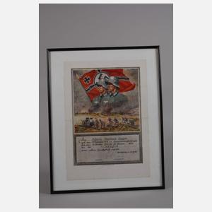 Drei Schmuckurkunden Wehrmacht