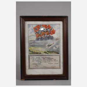 Zwei Schmuckurkunden Wehrmacht