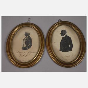 Vier studentische Scherenschnittbilder