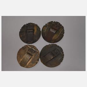 Vier Abzeichen Tschechoslowakei