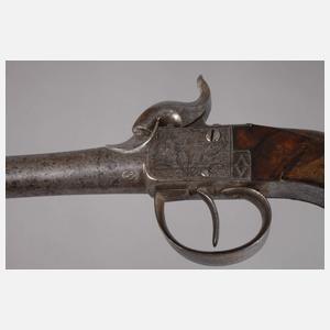 Perkussionspistole mit Bajonett