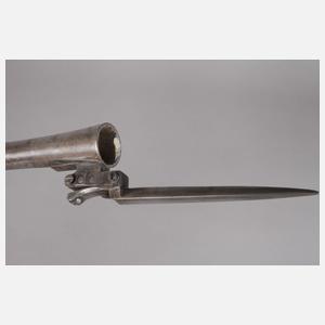 Perkussionspistole mit Bajonett