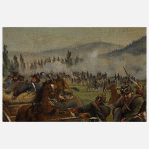 Zwei Gemälde Deutsch-Französischer Krieg 1870/71