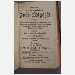 Zwei Bände Forst-Magazin 1765/68