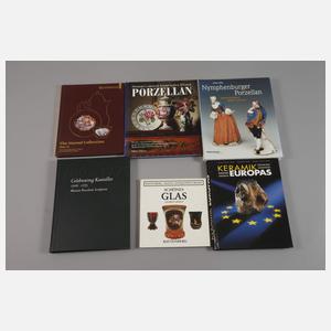 Konvolut Fachliteratur Porzellan, Keramik und Glas