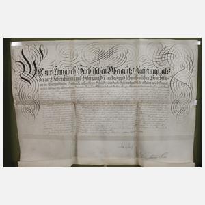 Brief an Friedrich August, König von Sachsen