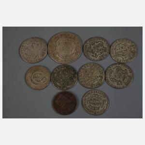 Zehn Münzen Sachsen/Polen