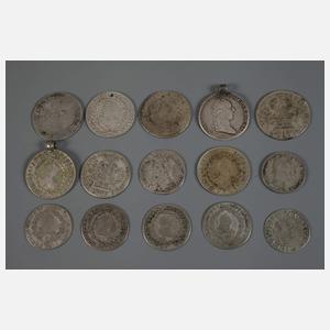 Konvolut historische Silbermünzen