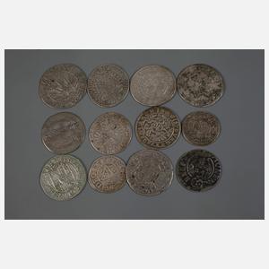 Konvolut historische Silbermünzen