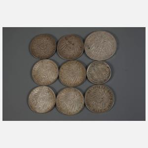 Konvolut Silbermünzen Kaiserreich