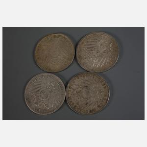 Konvolut Silbermünzen Kaiserreich