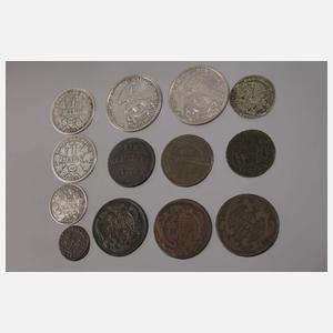 Konvolut Silbermünzen Kaiserreich