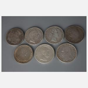 Konvolut Silbermünzen Kaiserreich