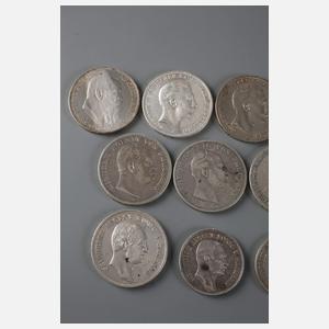 Konvolut Silbermünzen Kaiserreich