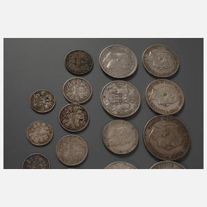 Konvolut Silbermünzen Kaiserreich