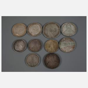 Konvolut Silbermünzen Kaiserreich