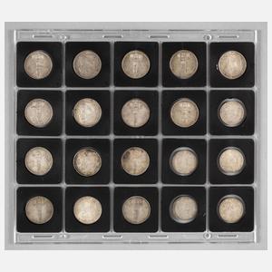 Konvolut Silbermünzen 3. Reich