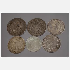 Konvolut Silbermünzen