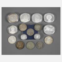 Konvolut Silbermünzen und -medaillen111