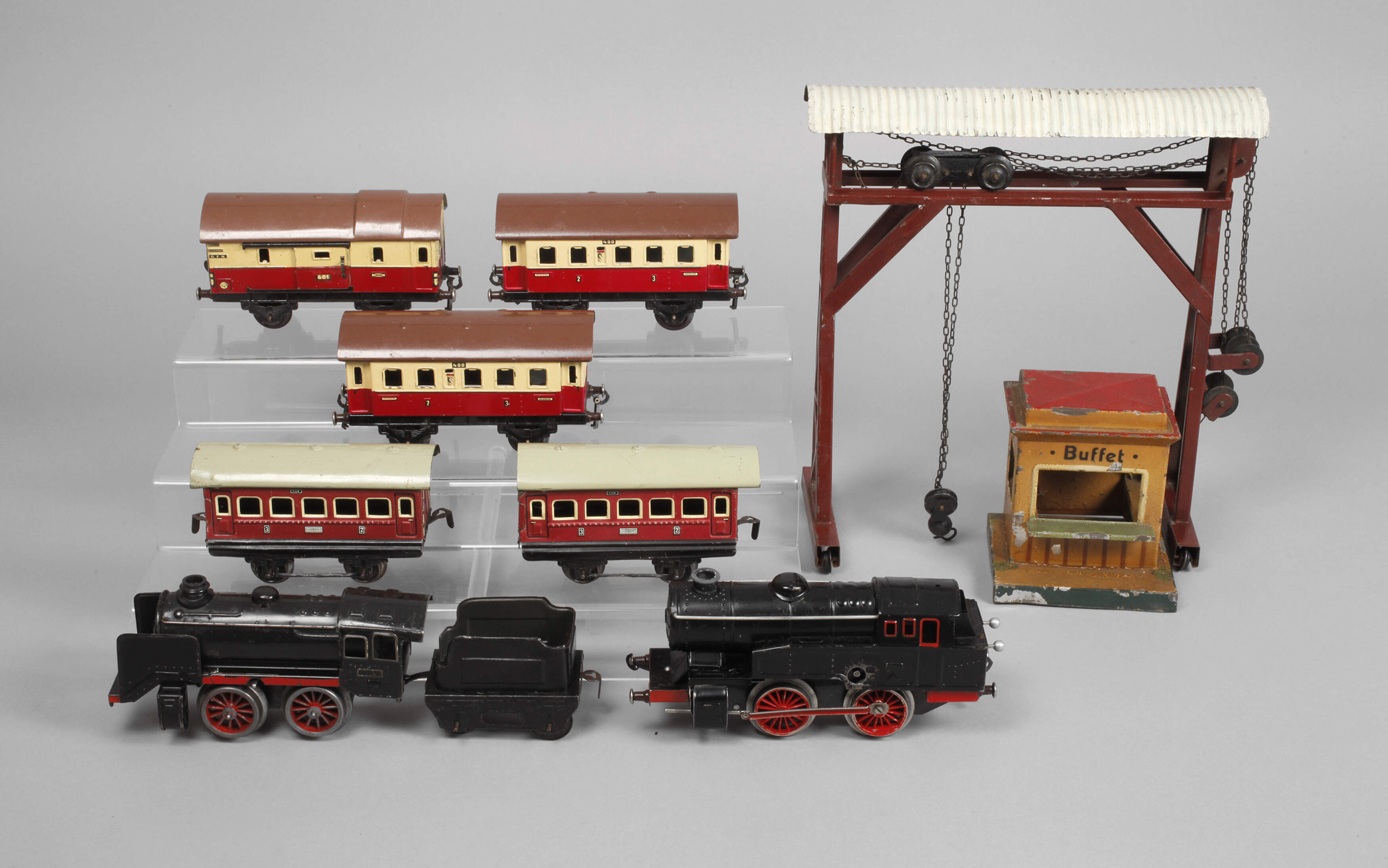 Konvolut Eisenbahn mit Bing Verladekran