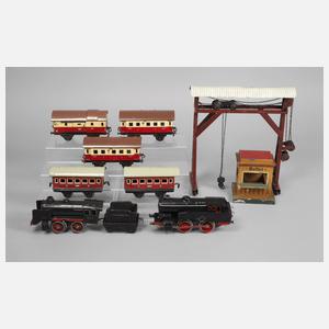 Konvolut Eisenbahn mit Bing Verladekran