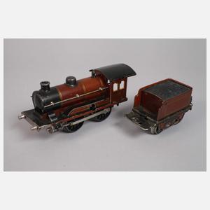 Konvolut Eisenbahnzubehör mit Schlepptenderlok