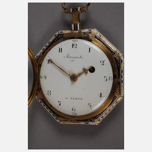 Feine Spindeltaschenuhr Gold