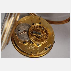 Feine Spindeltaschenuhr Gold