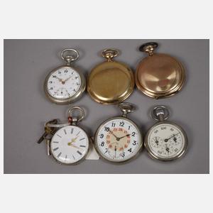Zehn Taschenuhren