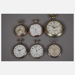 Zehn Taschenuhren