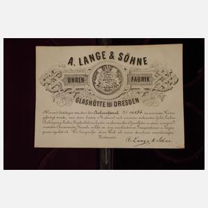 Uhrenetui A. Lange & Söhne Glashütte