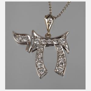 Brillantanhänger an Kette