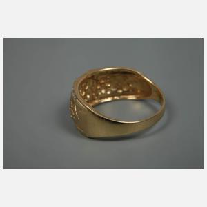 Damenring mit Diamanten