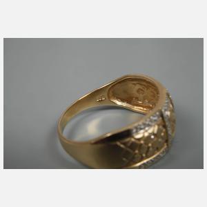 Damenring mit Diamanten