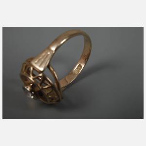 Damenring mit Diamant