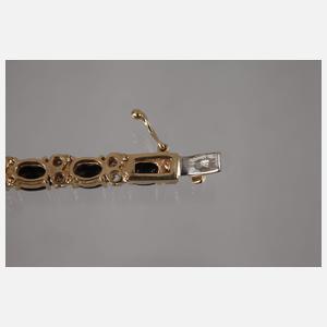 Schmuckarmband mit Saphiren und Brillanten