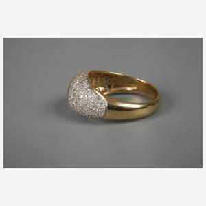 Damenring mit Saphir und Brillanten